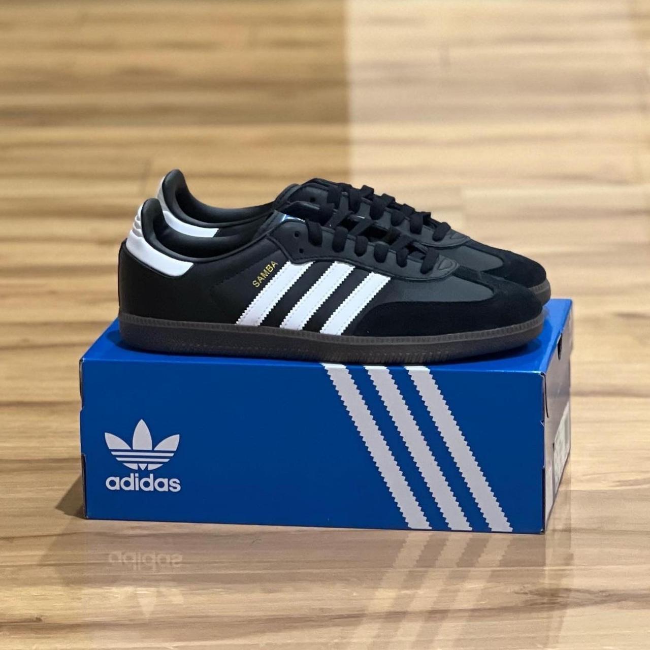 Adidas Samba OG Black Gum - Size : US 5 / Womens... - Depop