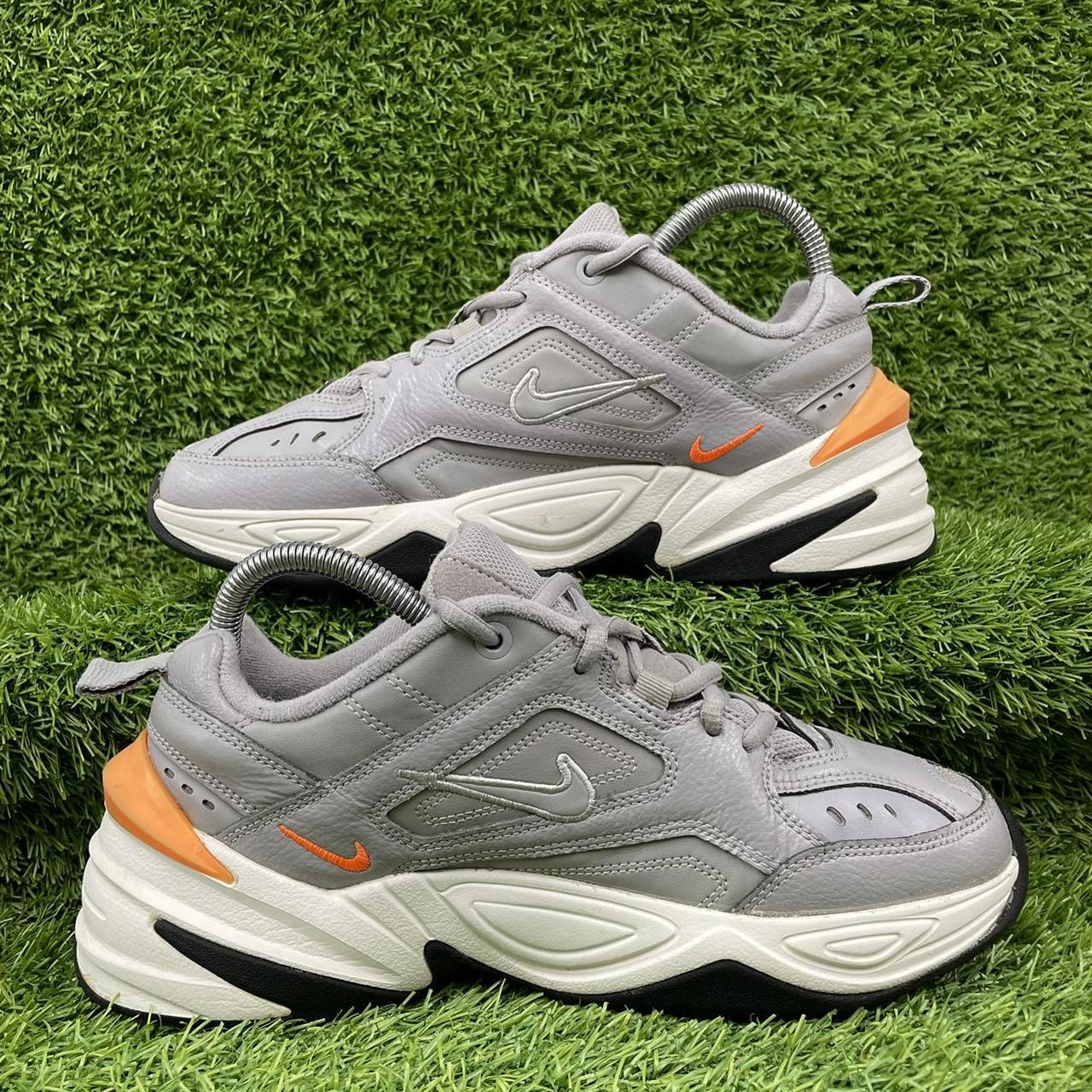 Nike M2K Tekno Atmosphere Grey Orange Chunky... - Depop