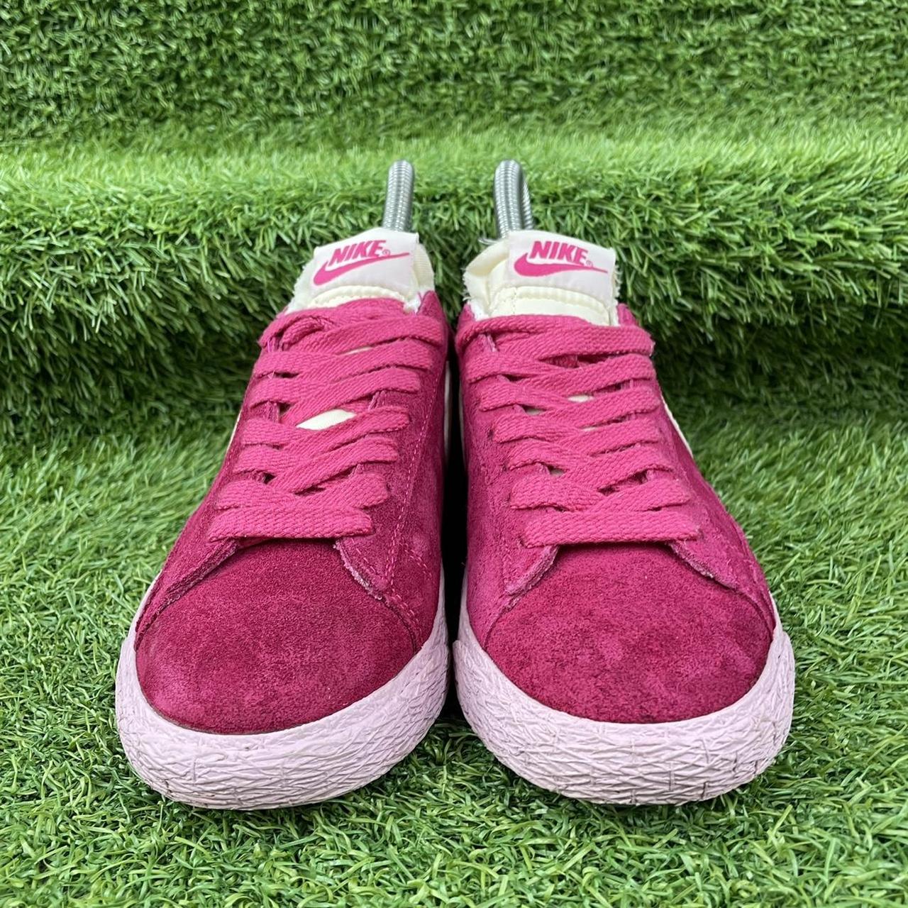 Nike Blazer Low Suede Red Pink White Trainers Size Depop