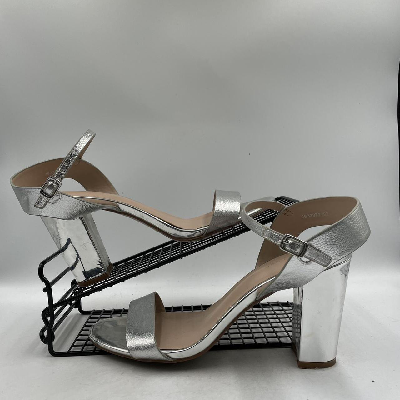 New look silver outlet sandals heels