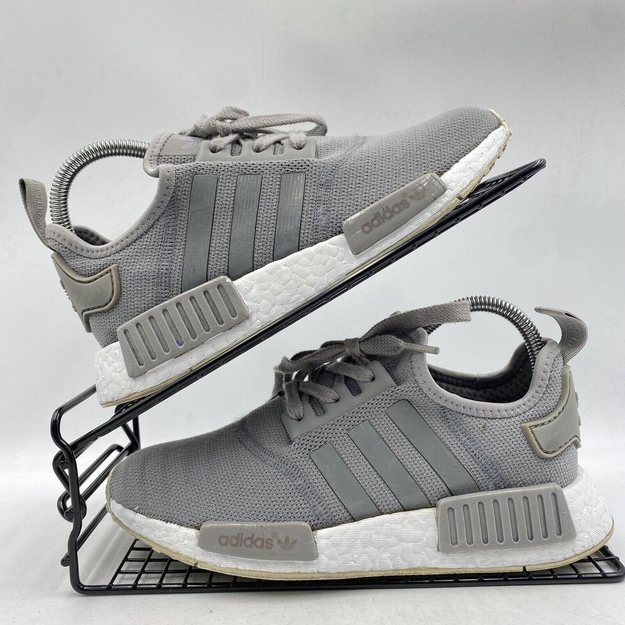 ADIDAS NMD R1 GREY TRAINERS SIZE UK 5 MESH KNIT GYM... - Depop