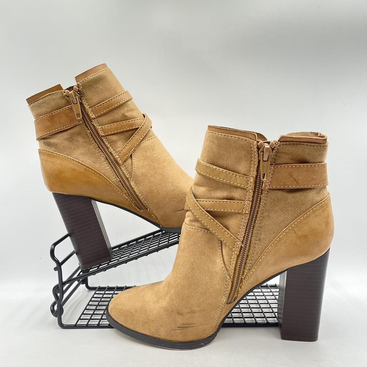 MISS SELFRIDGE BROWN SUEDE ANKLE BOOTS TAN BUCKLE. Depop