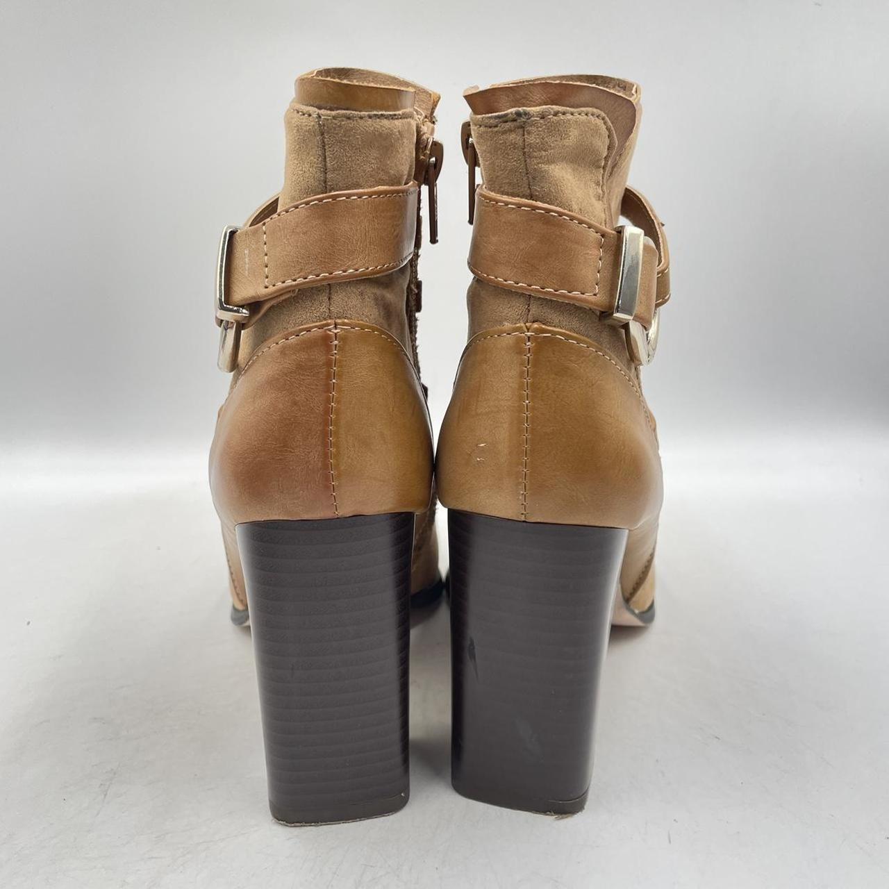 MISS SELFRIDGE BROWN SUEDE ANKLE BOOTS TAN BUCKLE. Depop