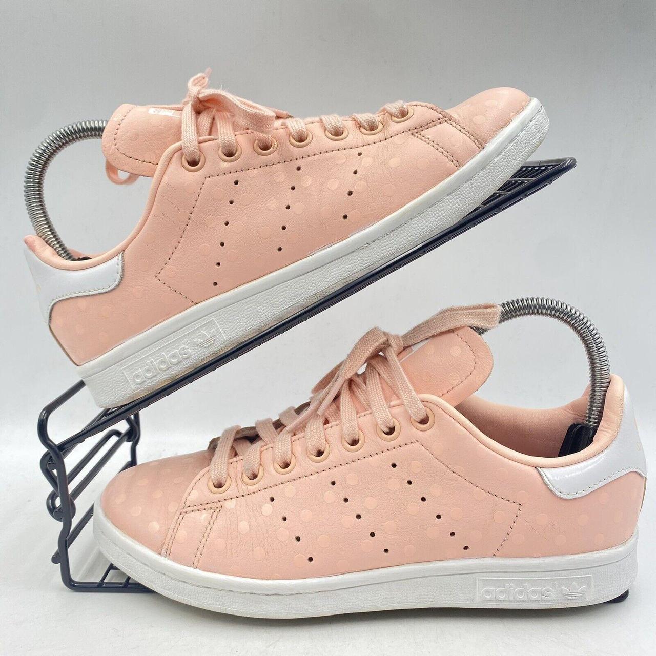 ADIDAS STAN SMITH PINK TRAINERS SIZE UK 5 POLKADOT. Depop