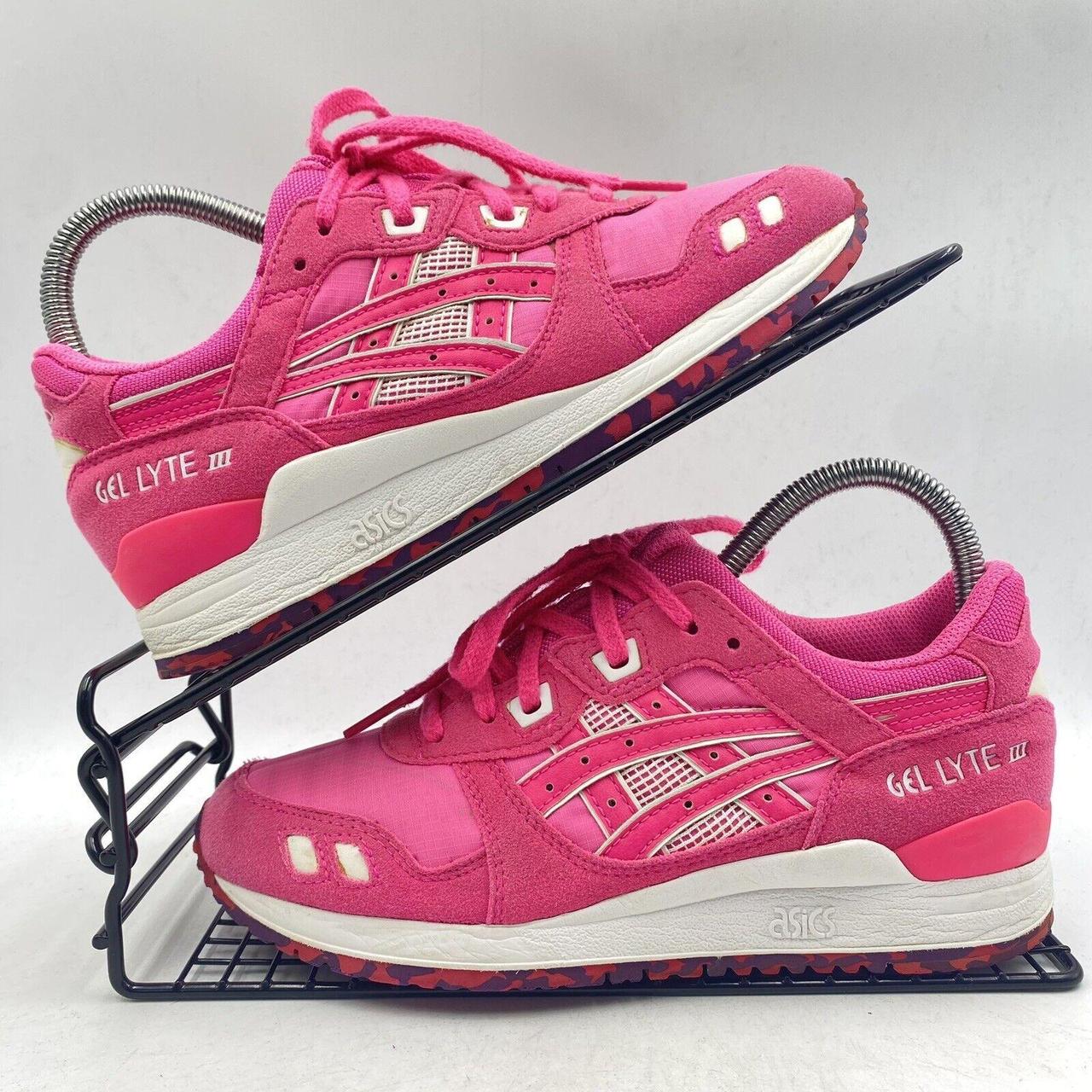 ASICS GEL LYTE III PINK TRAINERS SIZE UK 4.5 SUEDE. Depop