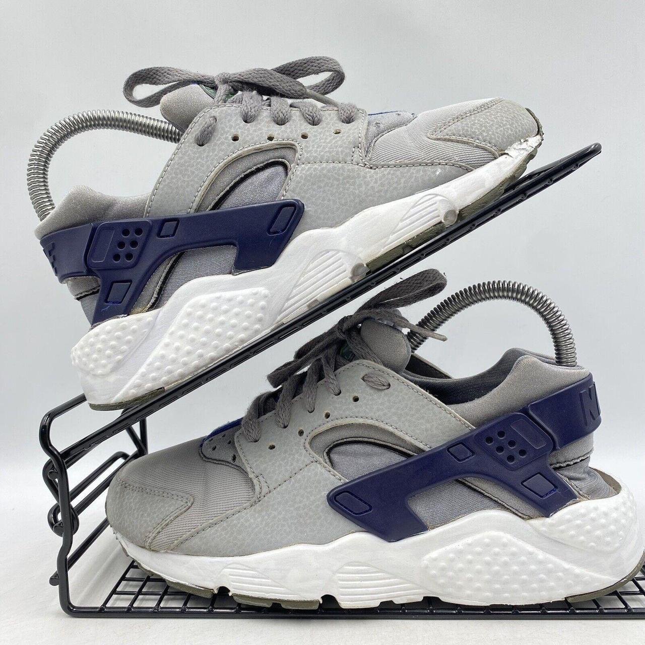 NIKE AIR HUARACHE GREY TRAINERS SIZE UK 5 MESH NAVY. Depop