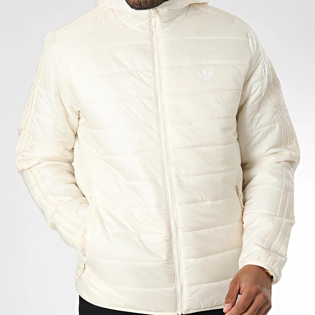 Adidas Originals stripe padded hooded Puff