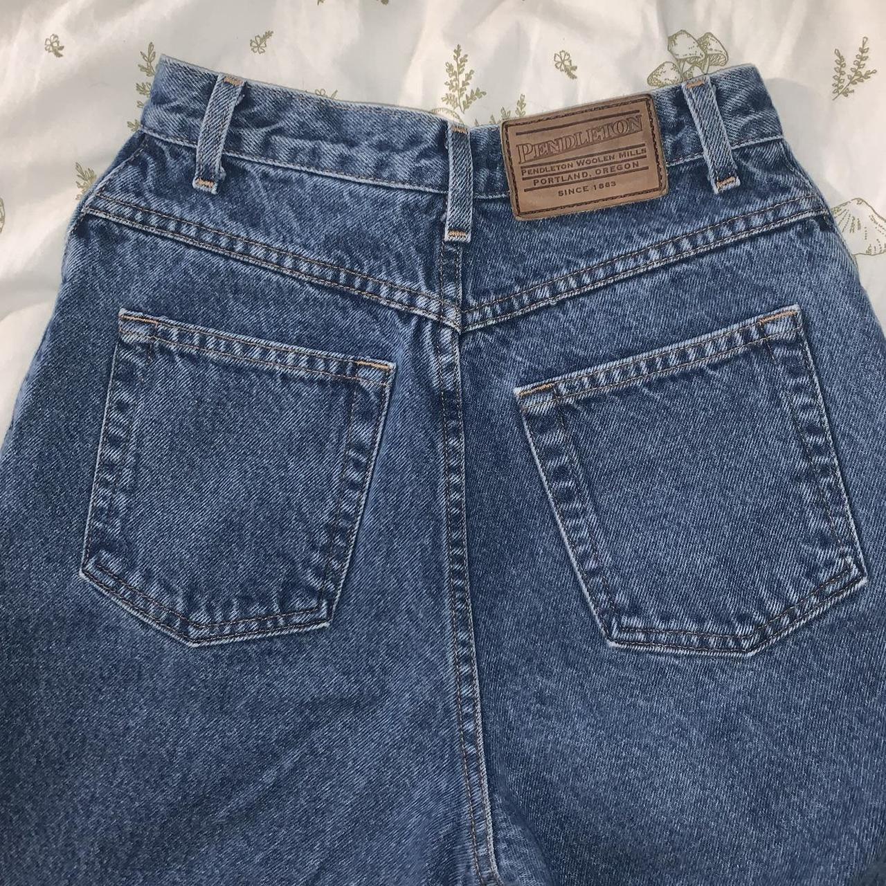 Vintage ultra high waisted Pendleton blue jeans.... - Depop