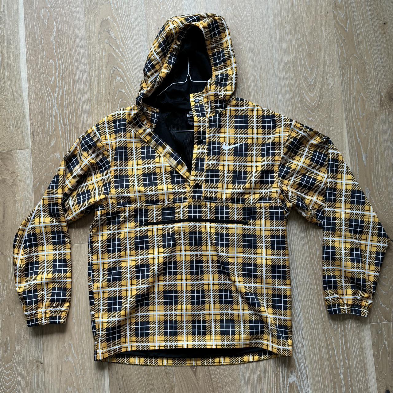 Mens Nike NSW Sportswear Yellow/Black Plaid Checkerboard Bomber/Varsity buy Jacket