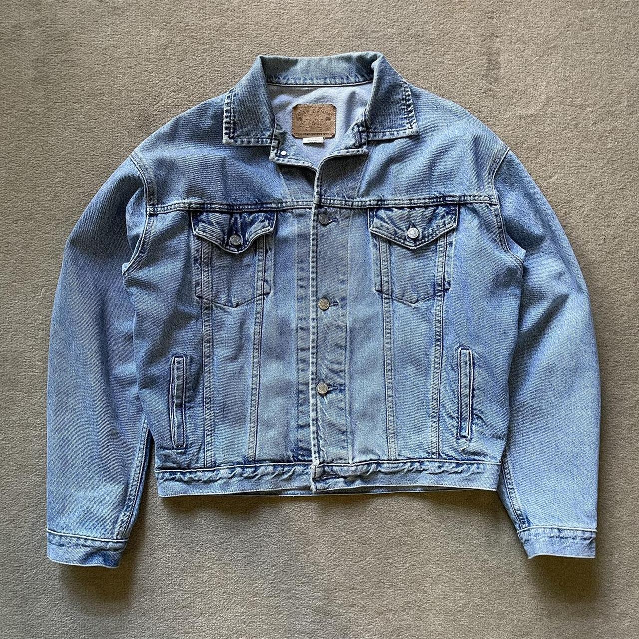 GAP 90s Light Denim Jacket Made in USA M-L boxy... - Depop