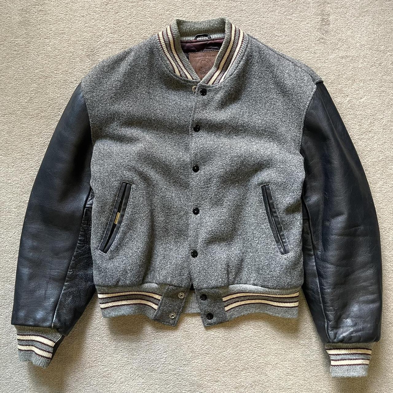 Golden Bear Varsity Jacket Heavy genuine leather... - Depop