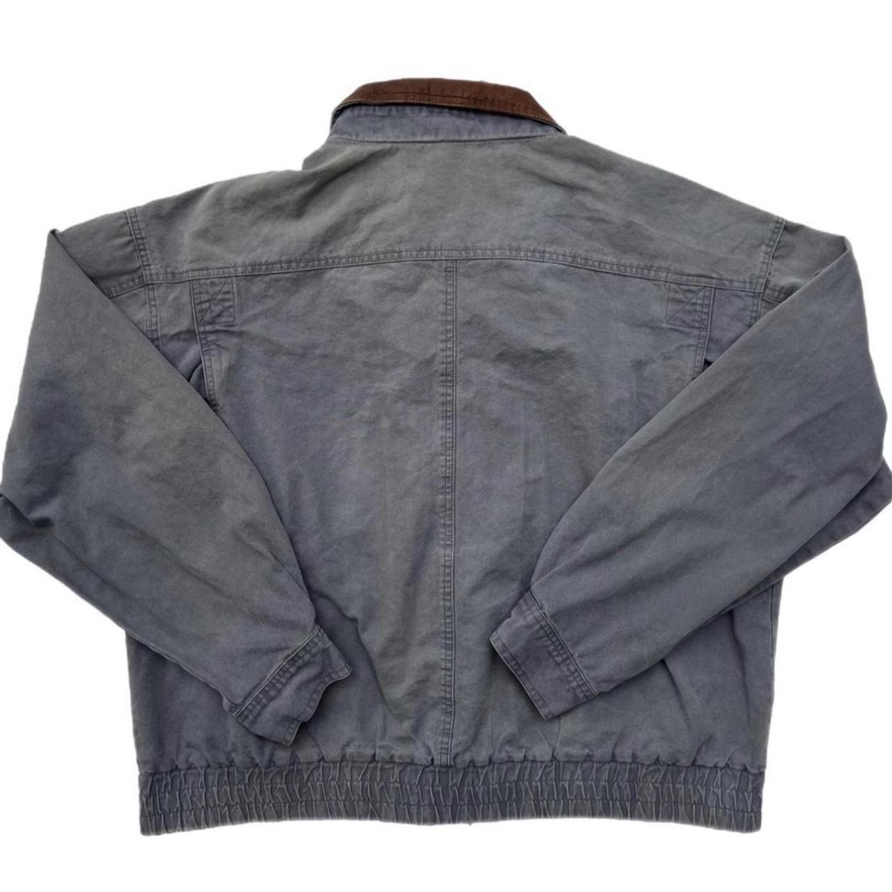 American Vintage Men's Grey and Brown Jacket | Depop