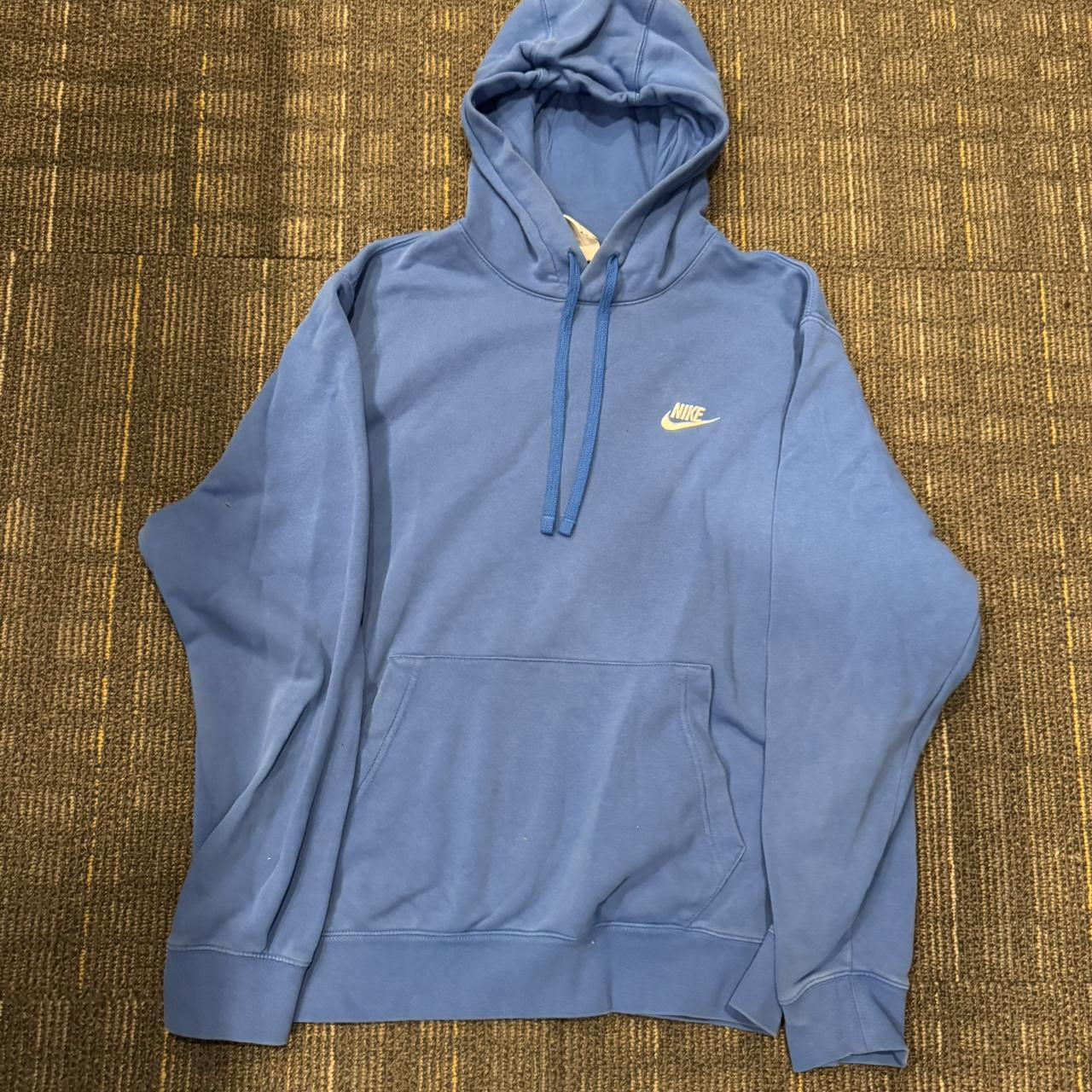 nike just do it washed hoodie in blue