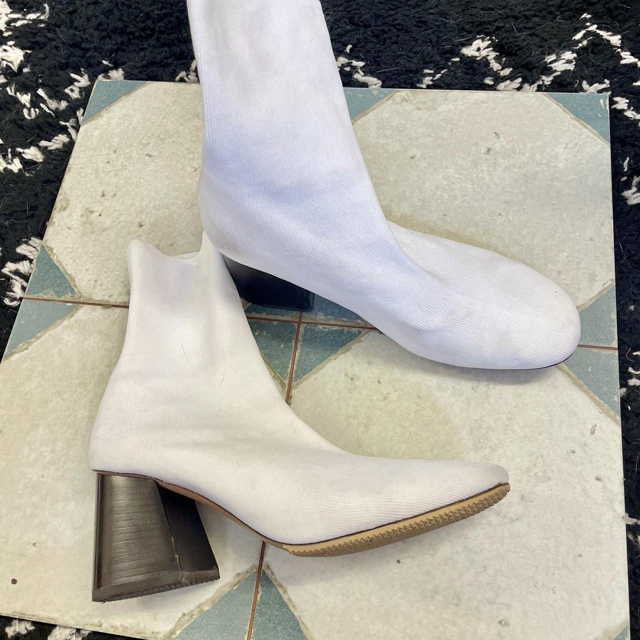 Celine white booties best sale