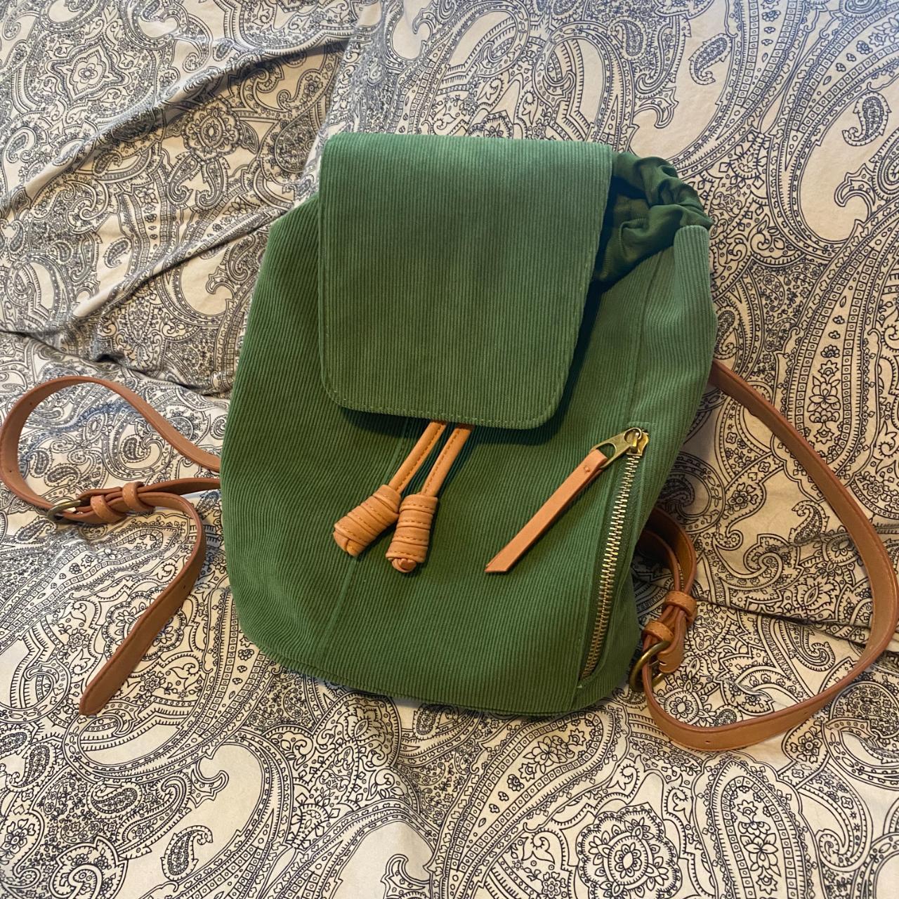 Universal Thread Target Small Green Backpack Faux Depop