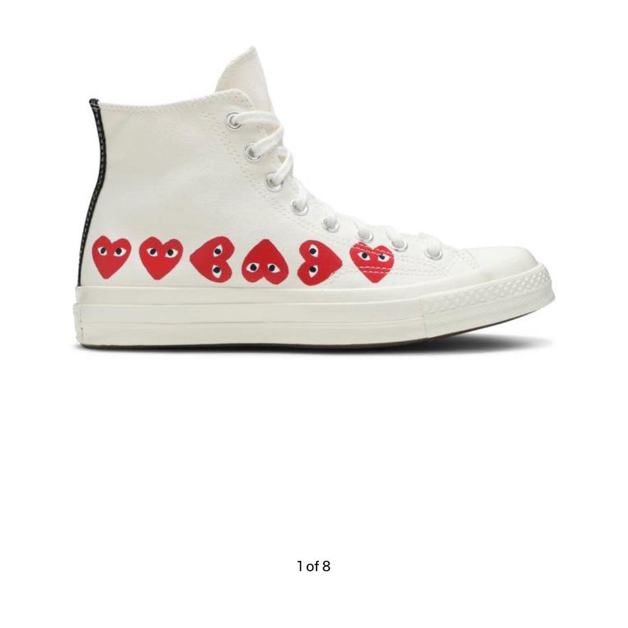 CDG converse multi heart Women's size- 5 - Depop