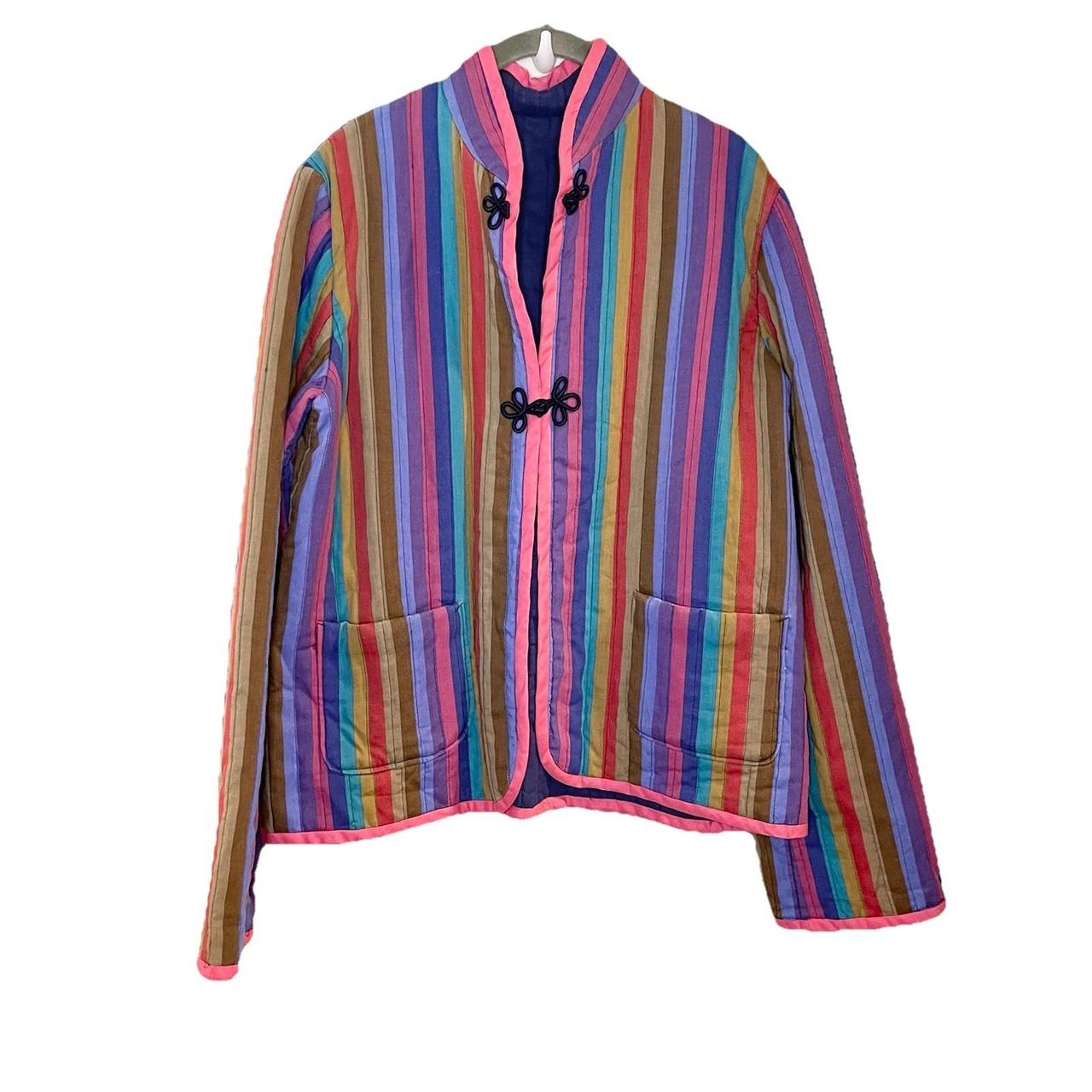 Women's Jacket - Pink - 12 – Boho Patchwork Quilt… - image 1