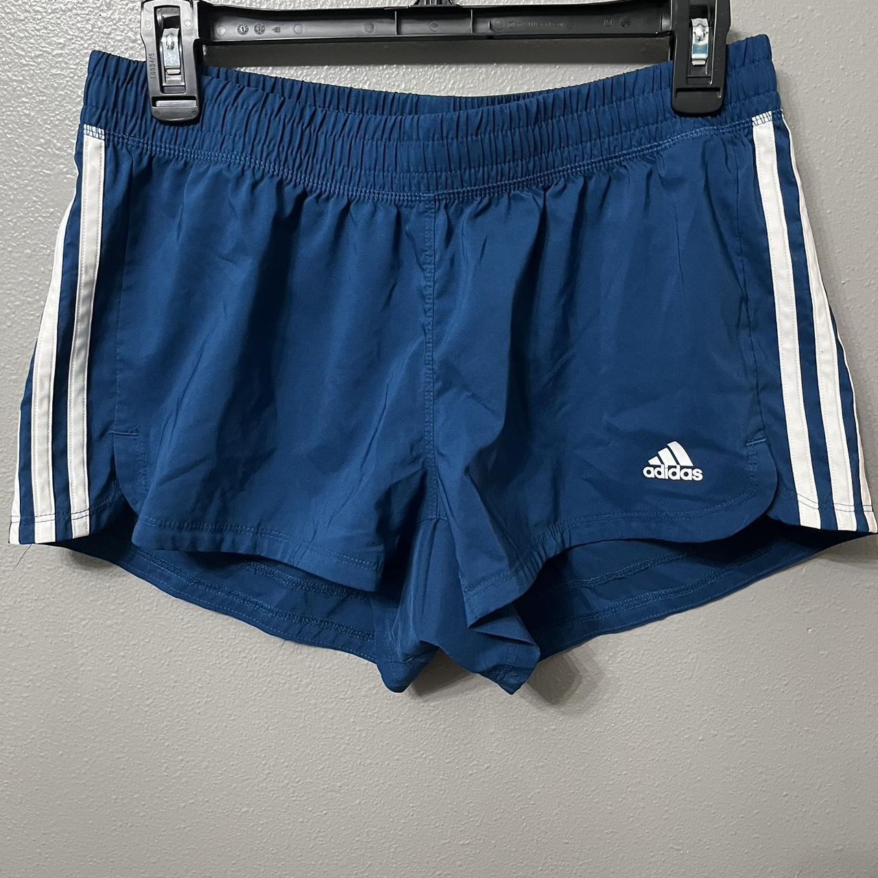 Adidas Women's Blue and White Shorts