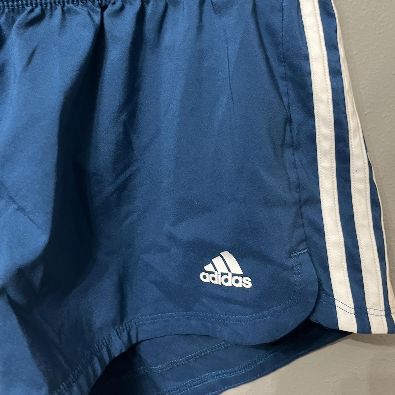 Adidas Women's Blue and White Shorts (2)