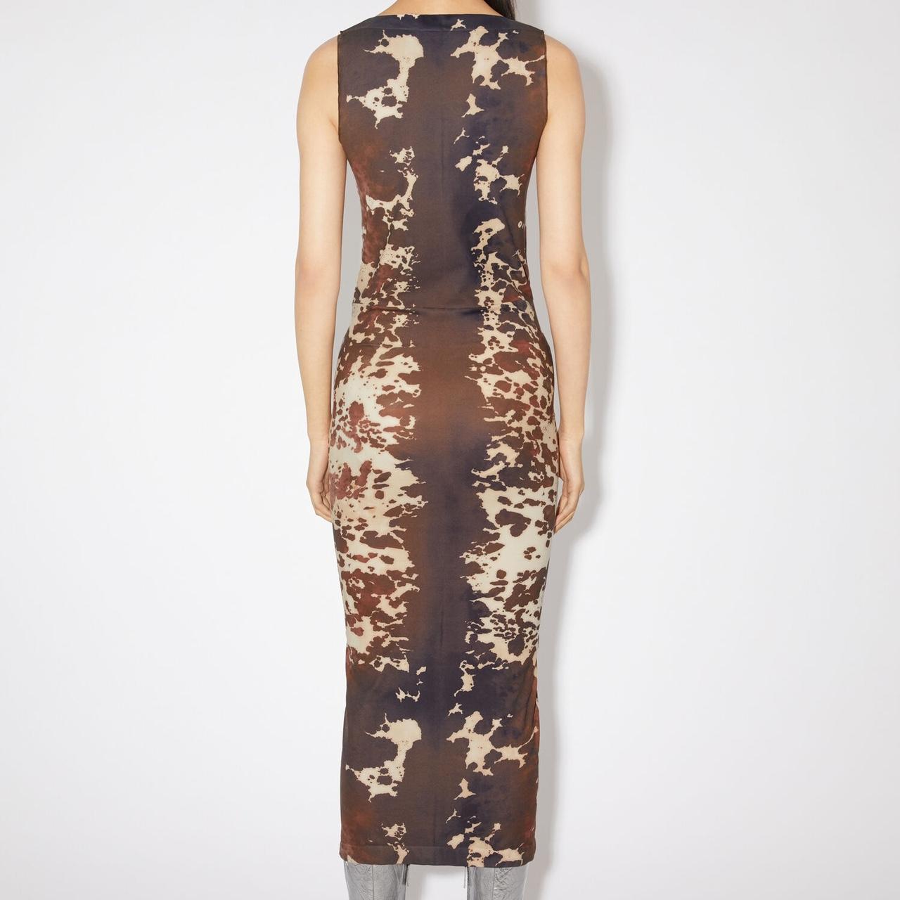 【Acne Studios】 Cow-printリネンミニドレス Cow-print linen minidress in brown - Acne Studios | Mytheresa