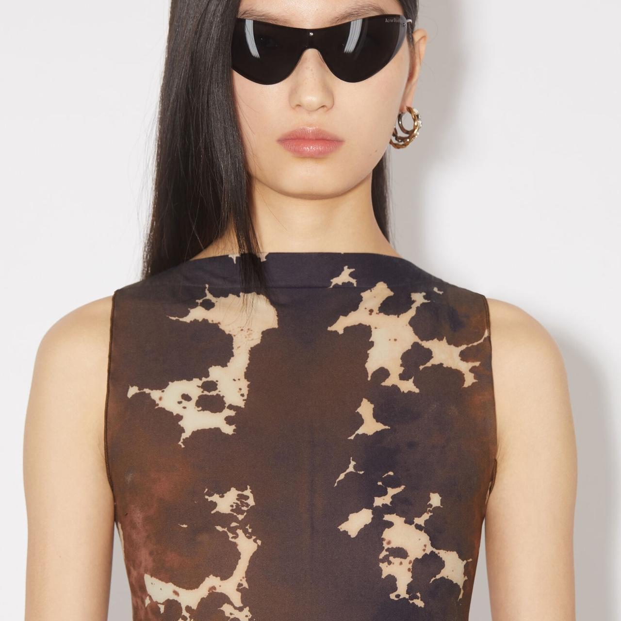 【Acne Studios】 Cow-printリネンミニドレス Acne Studios Cow-print linen minidress Acne Studios