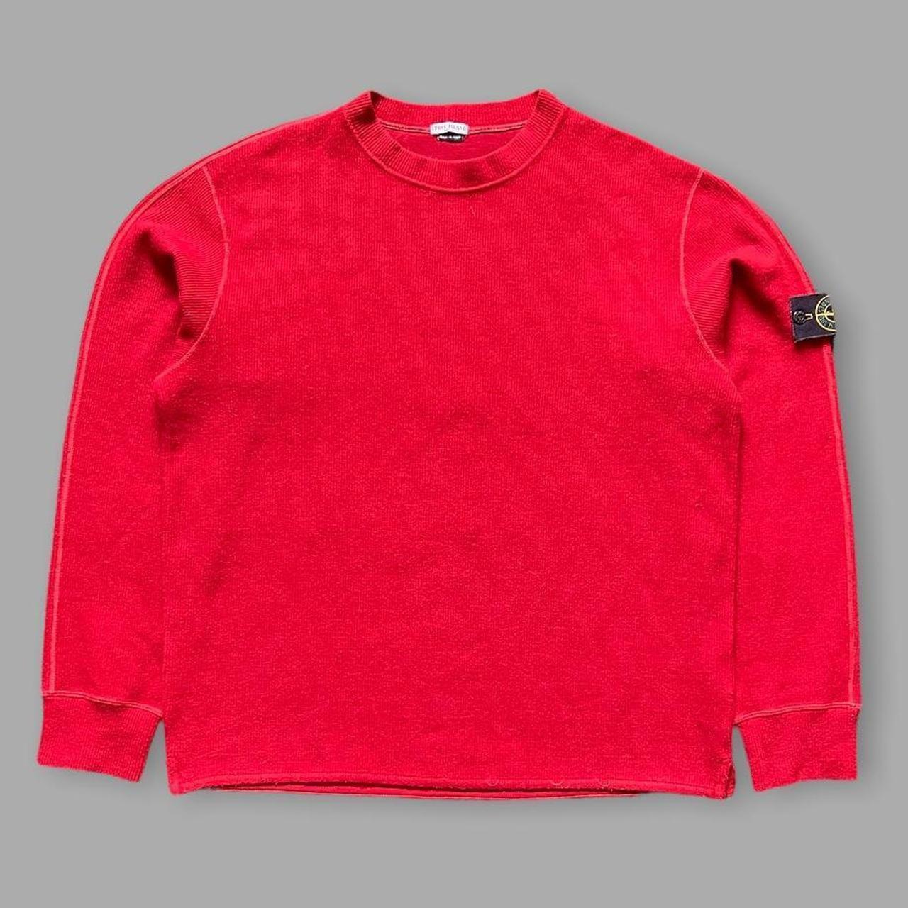 Stone island red on sale sweater