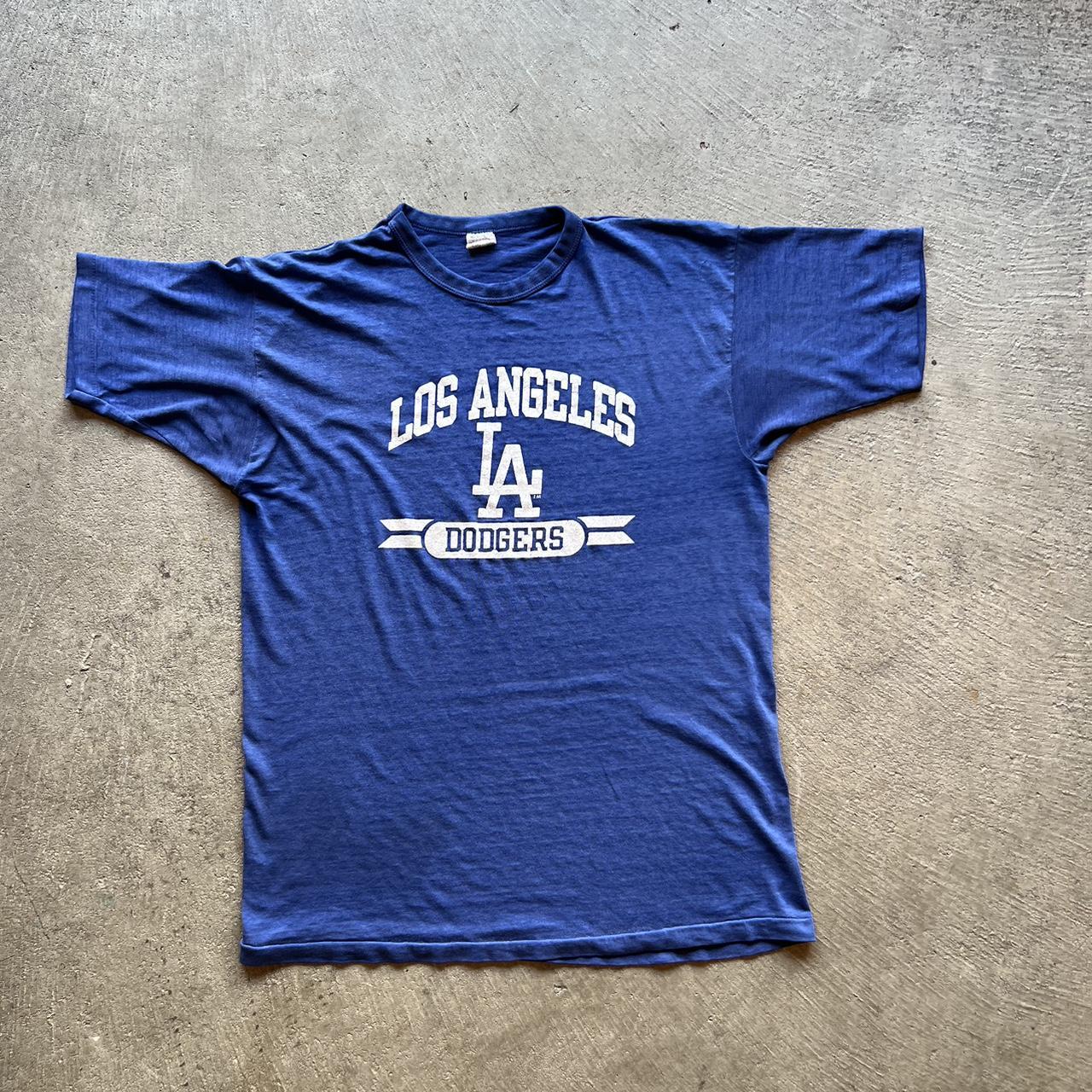 Vintage 1970s/early 1980s LA Dodgers Tee Los Angeles... - Depop