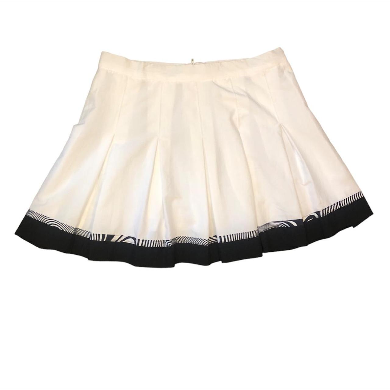 Black and white outlet 80s pleated skirt