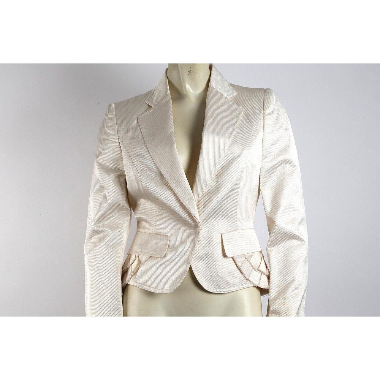 Cream hot sale peplum jacket