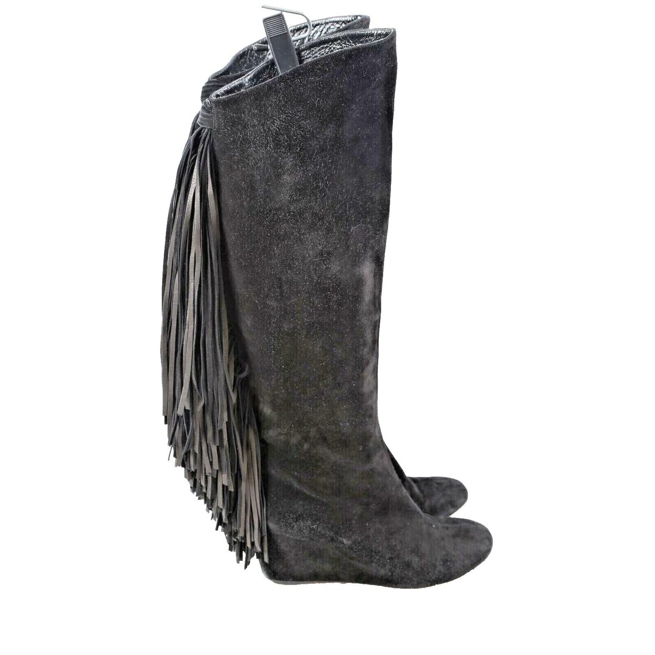 louboutin fringe boots