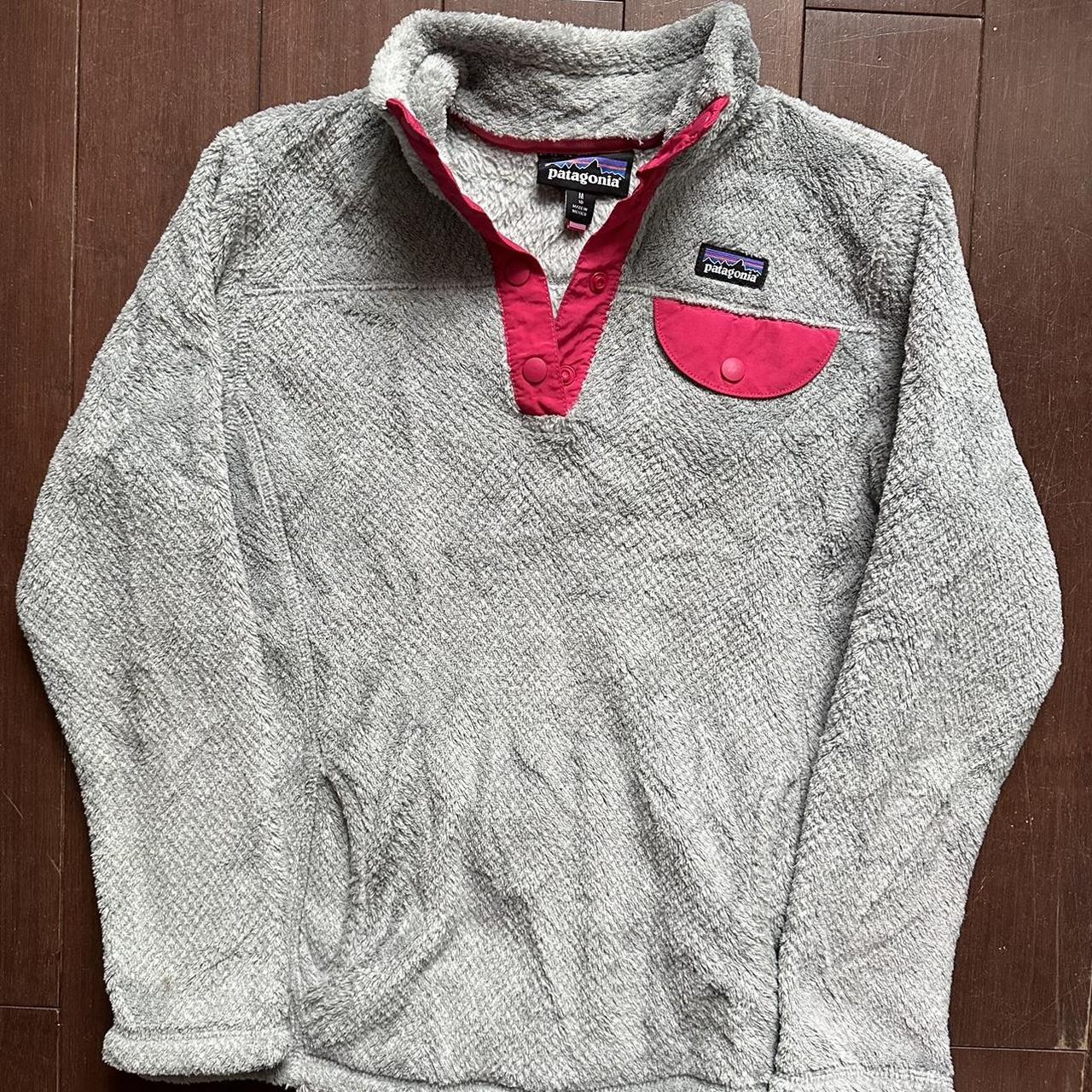 Patagonia grey and pink pullover sale