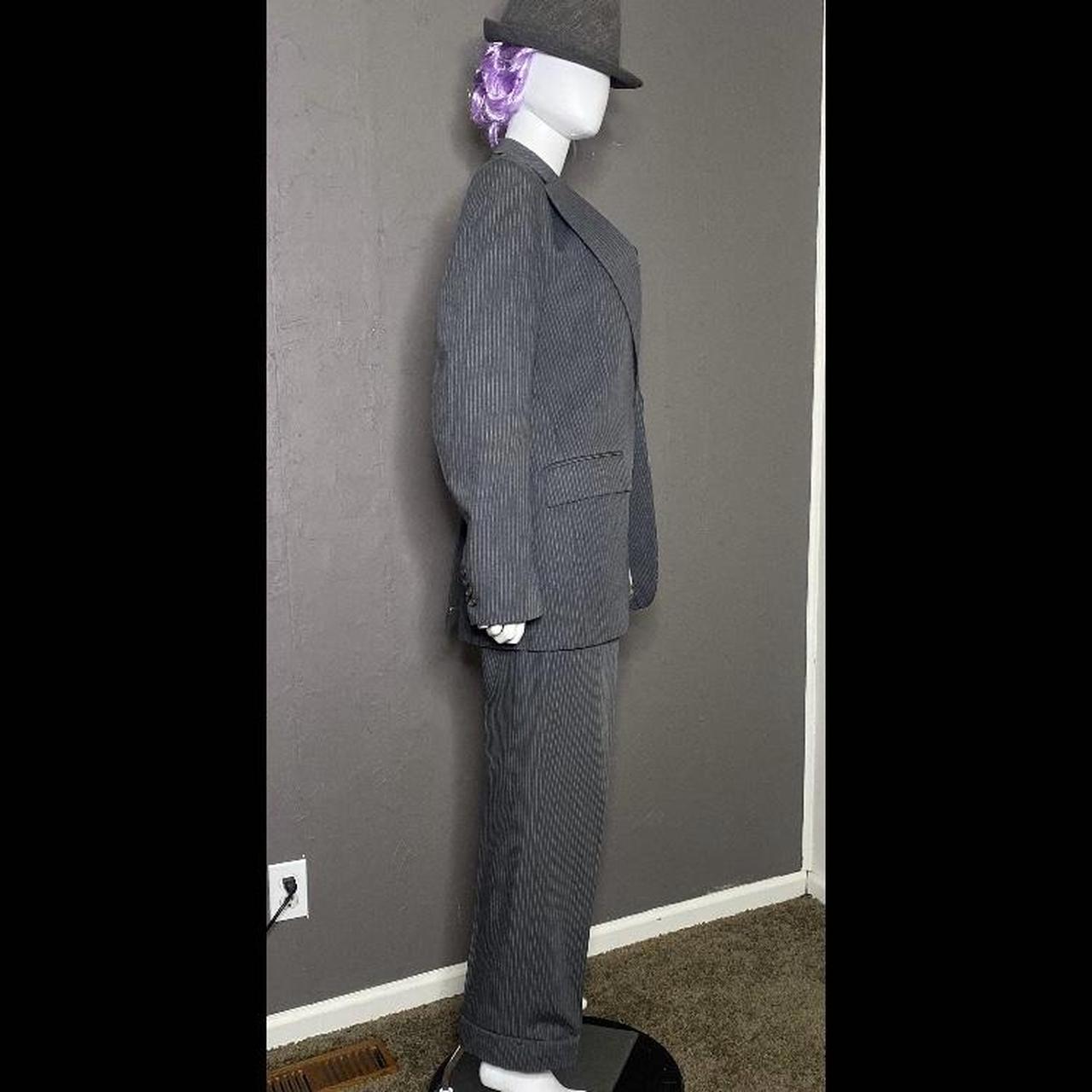 70s-80s Gray Pinstripe Suit S\M Madonna Vogue Era | Depop