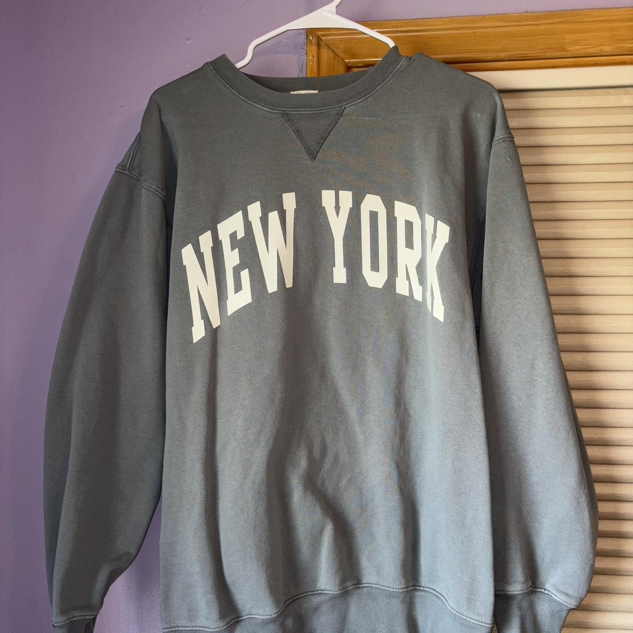 Brandy Melville Women's Sweatshirt Grey/Blue L – brandy new
