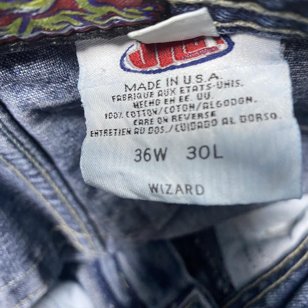 JNCO Wizards Denim Jeans Wide leg baggy 36x30... - Depop