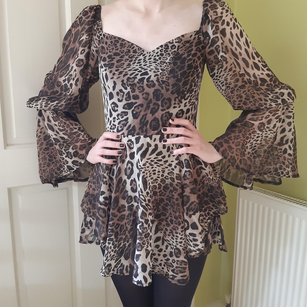 Missguided leopard store print playsuit