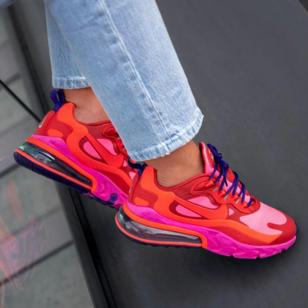 Nike Women's Air Max 270 React Mystic Red/Bright Crimson - AT6174