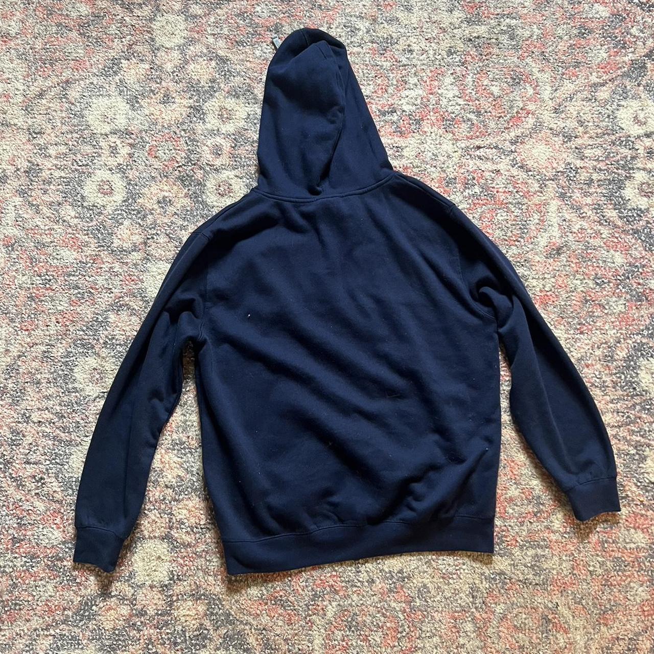 hoodie great condition navy blue with... Depop