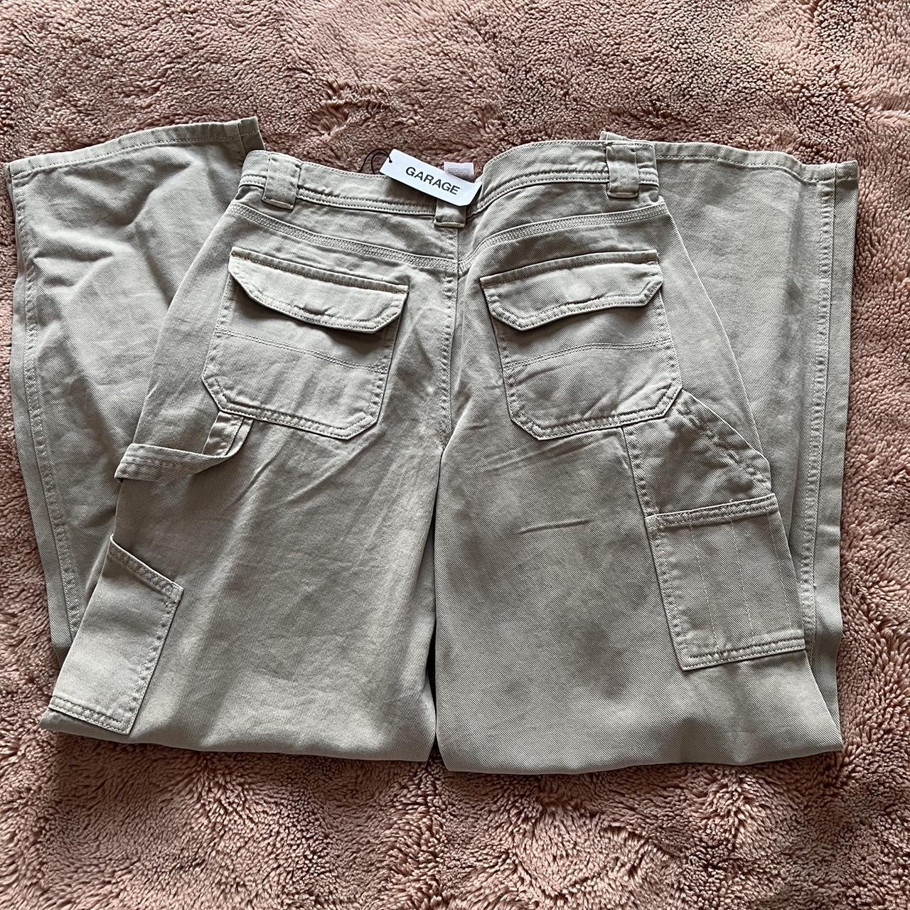 Garage Women's Cream Jeans Depop