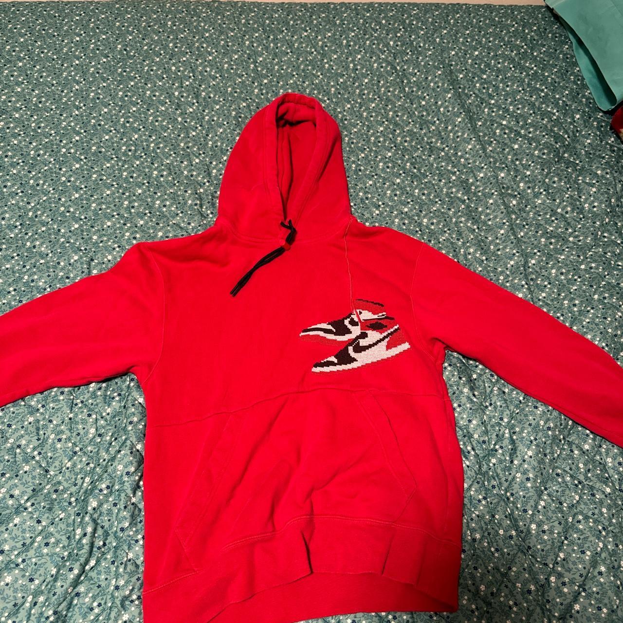 mens red jordan hoodie