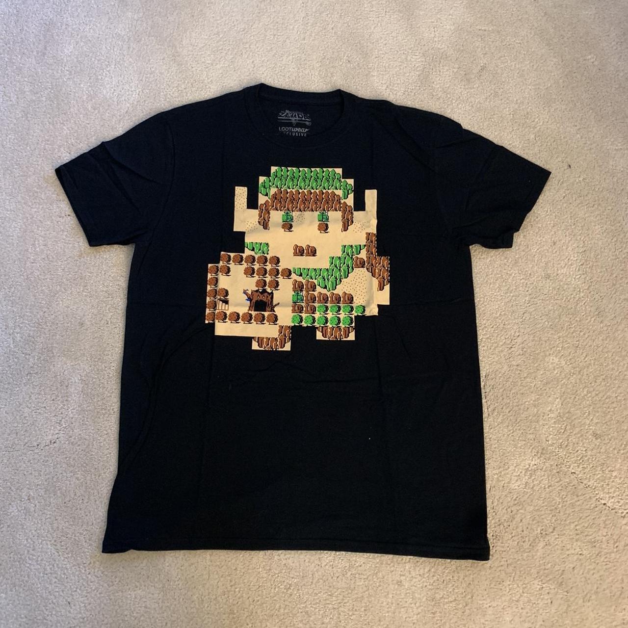 Nintendo Men's Zelda Anime Comic Strip T-Shirt Black