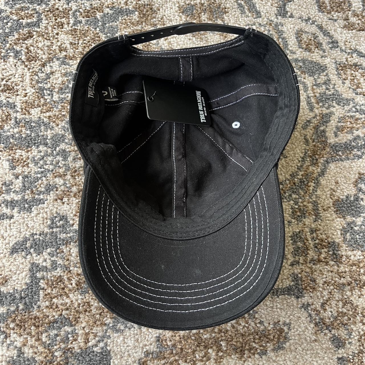 True Religion Men's Black and Red Hat | Depop