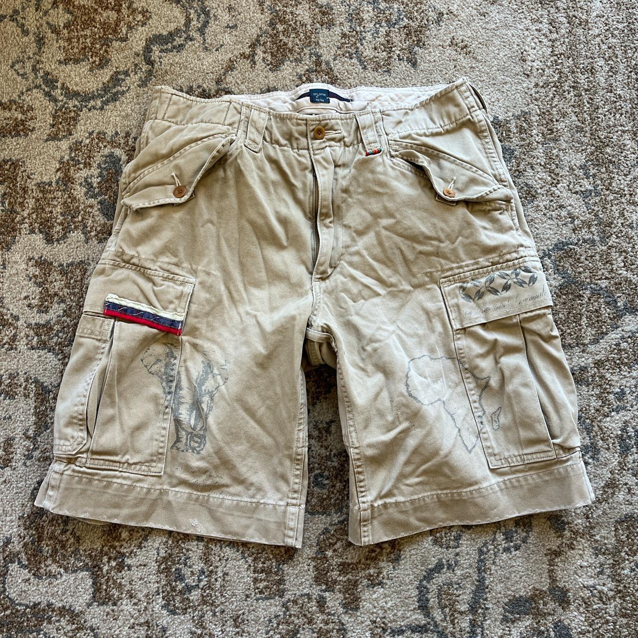 Polo Ralph Lauren Military Cargo Shorts Graphic... - Depop