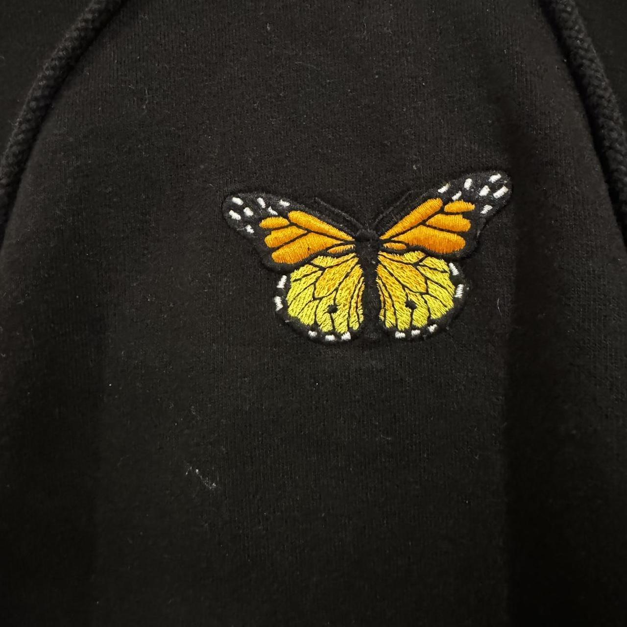 brandy melville oversized black butterfly hoodie - Depop