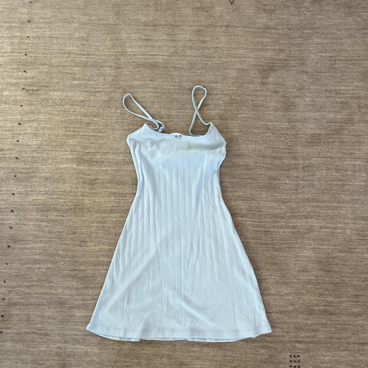 Frankies Bikinis Women's Blue and Green Dress Depop