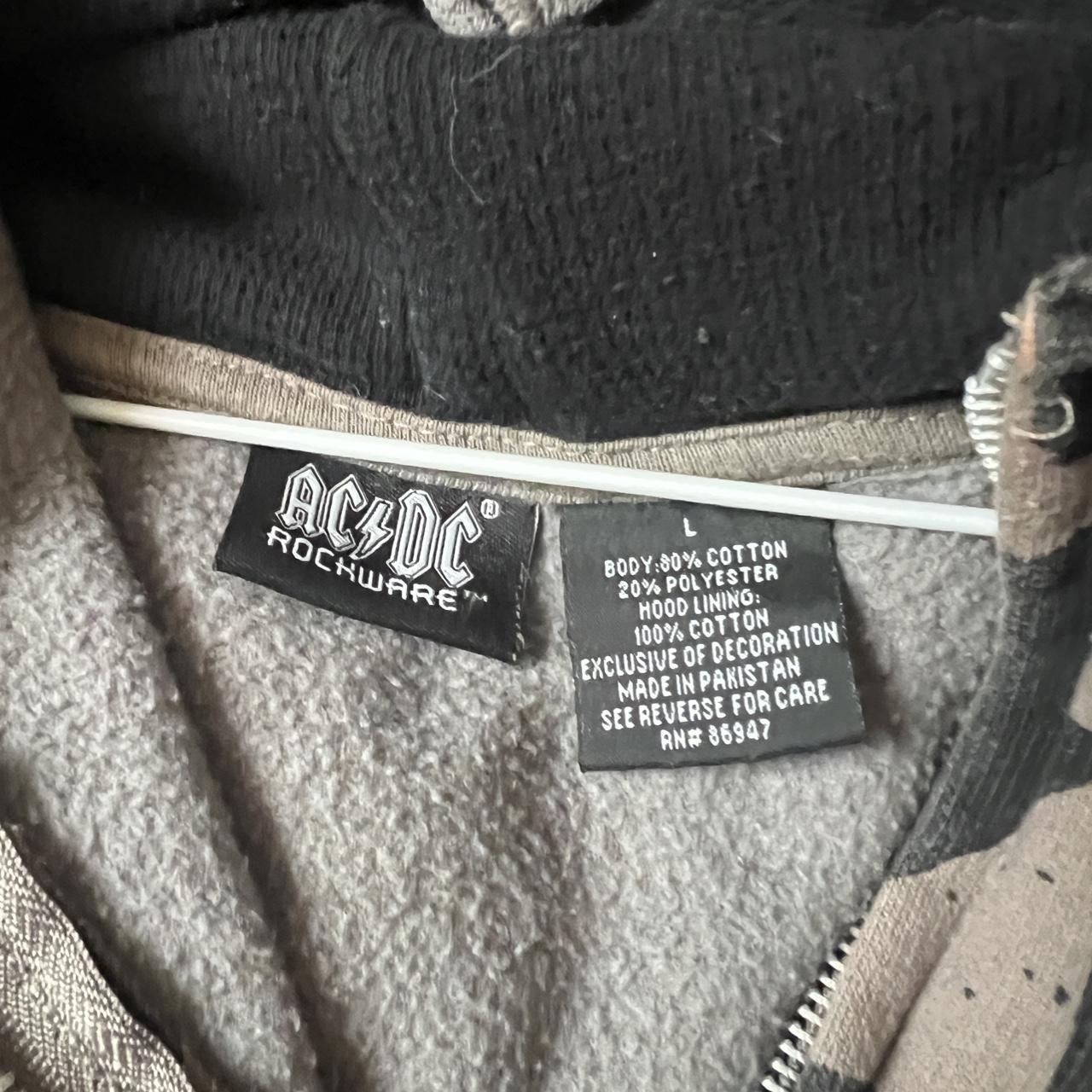 AC/DC rockwear full design zip up hoodie Size - Depop
