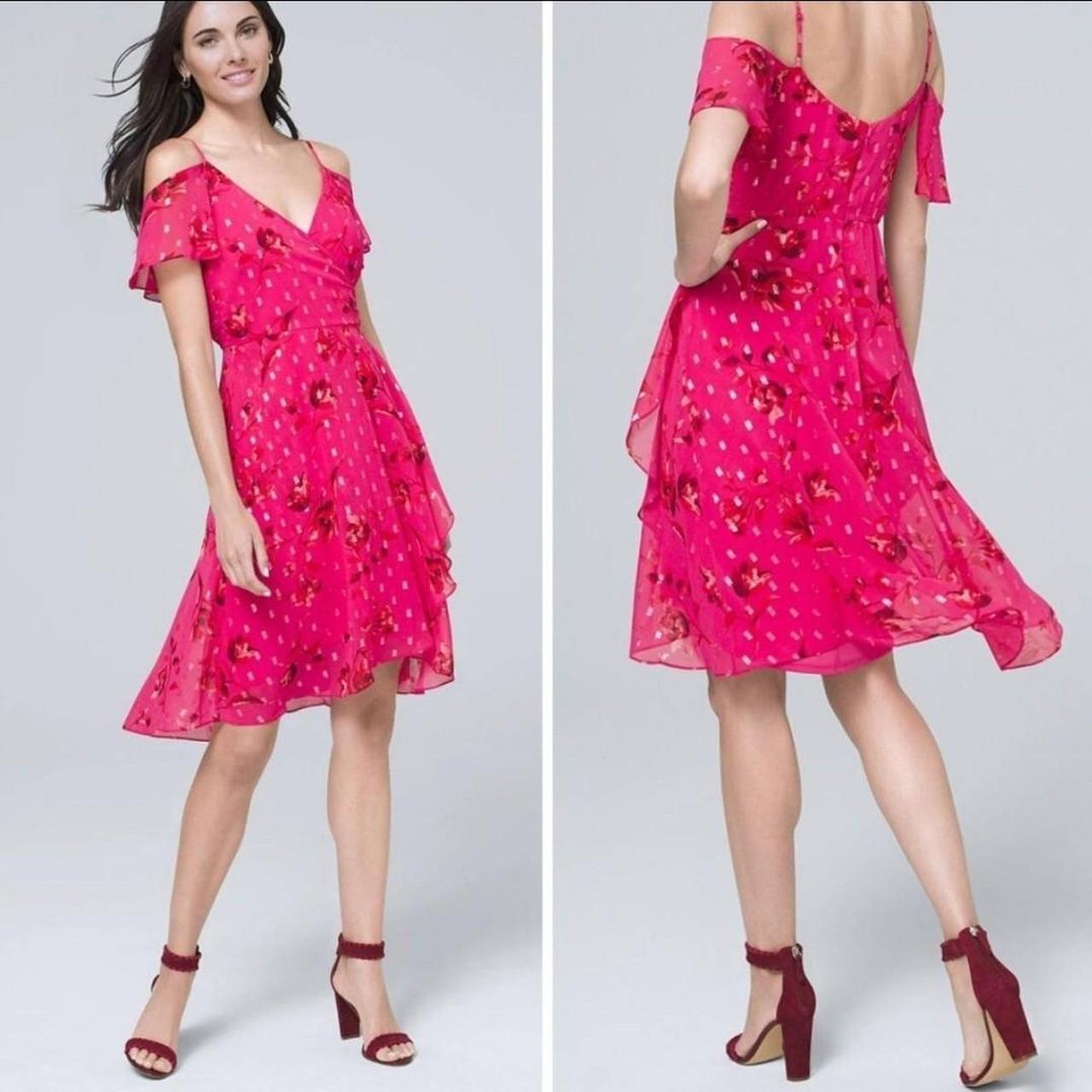 White house black market pink store floral dress