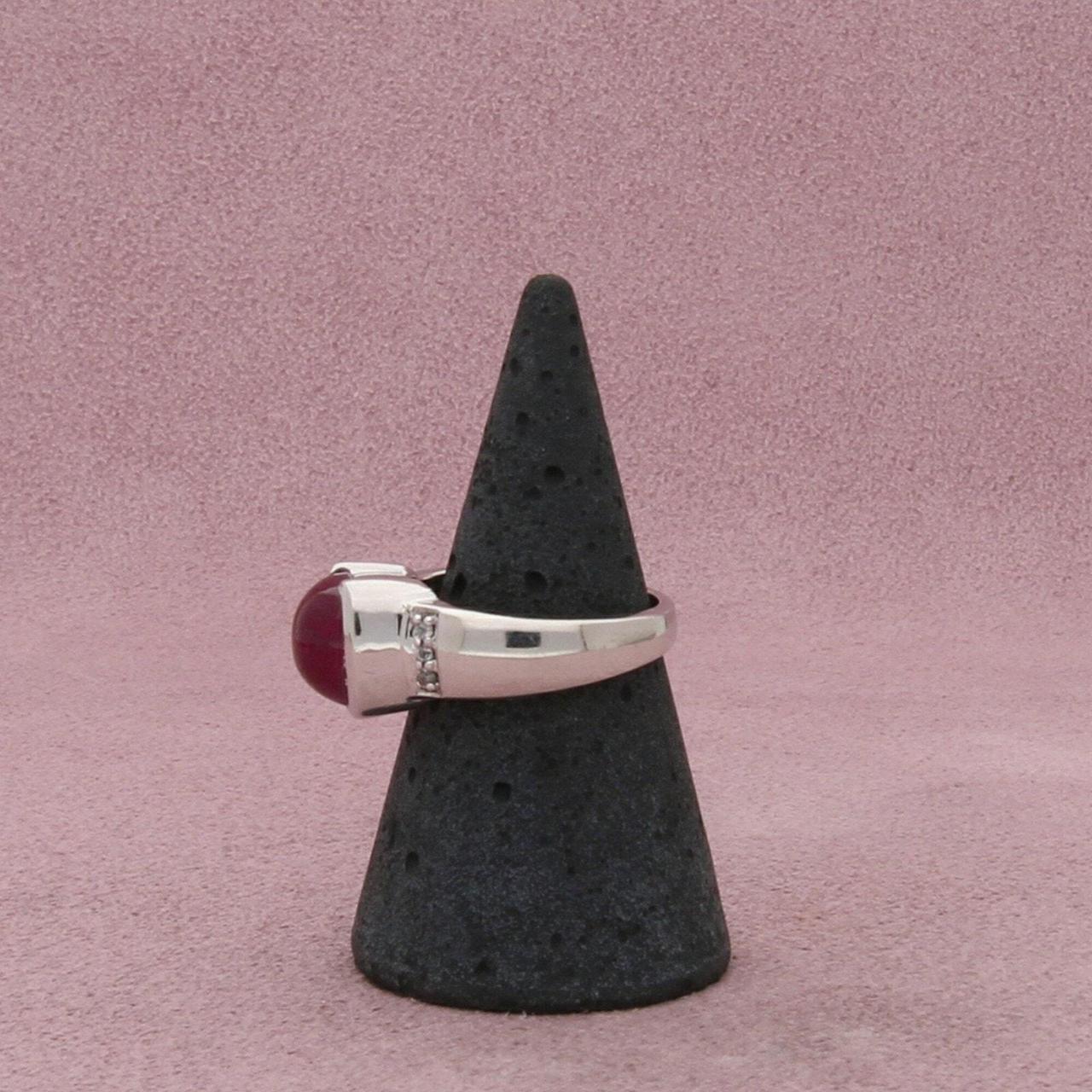 Women's Ring - Silver – sterling silver ruby cabo… - image 2