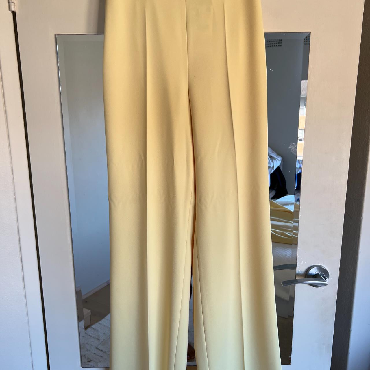 ZARA LEMON SUIT PANTS SIZE XS TAG STILL ATTACHED,... - Depop