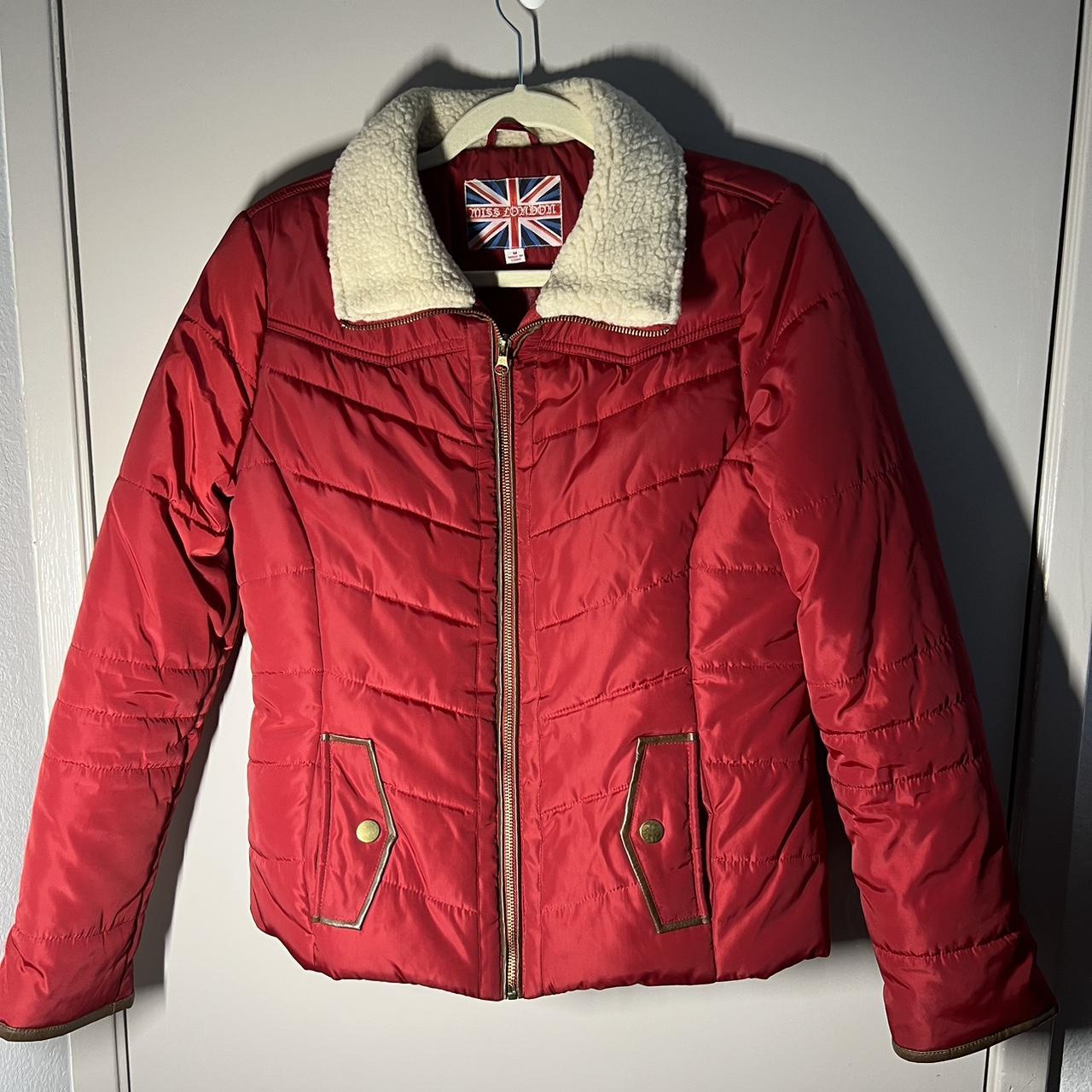 Red Miss London Coat/Jacket Size Medium - Depop