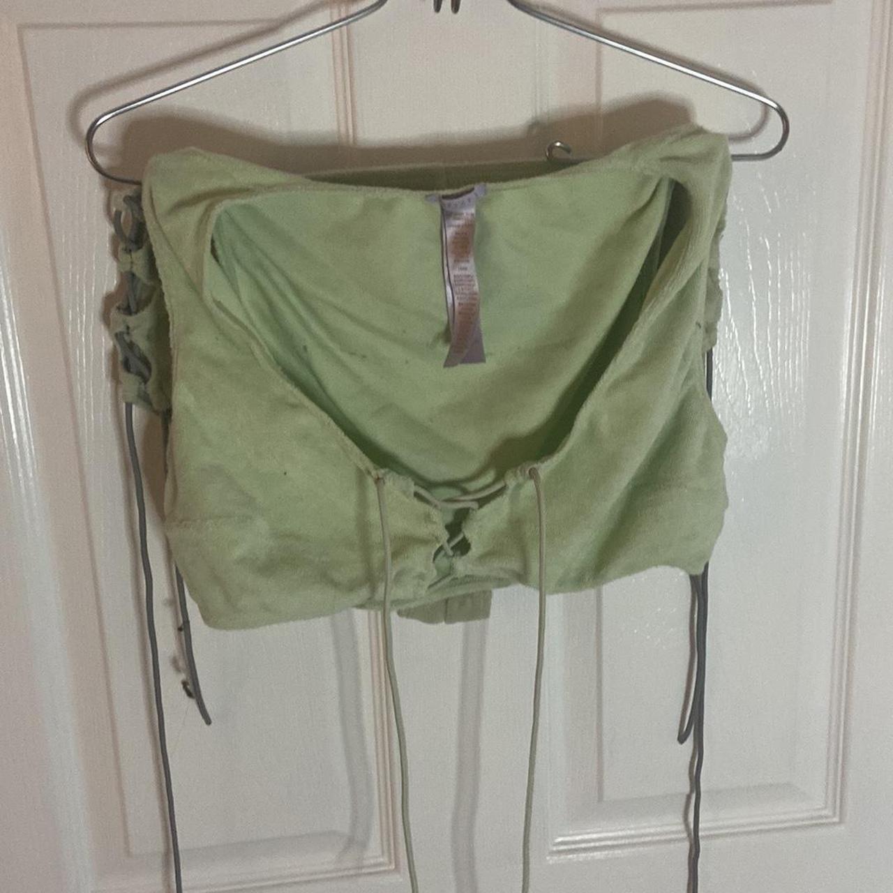 Savage x Fenty two piece set terry cloth mint green - Depop